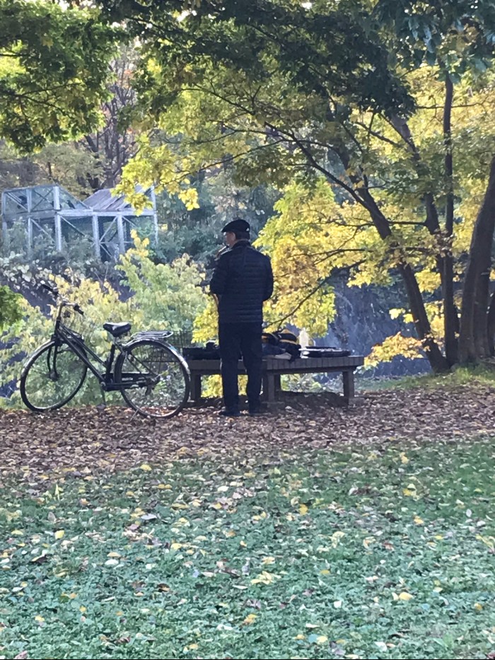 The park sax player. Wish I got his name, but gave him the thumbs up and he smiled.