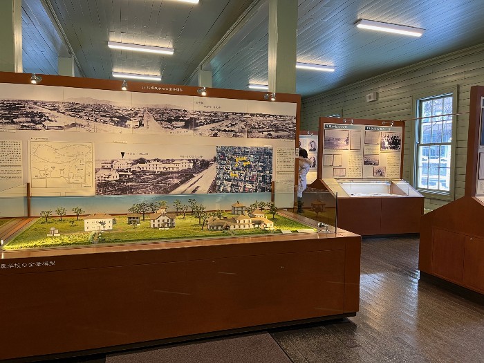 Inside historical displays in the Clock Tower Building