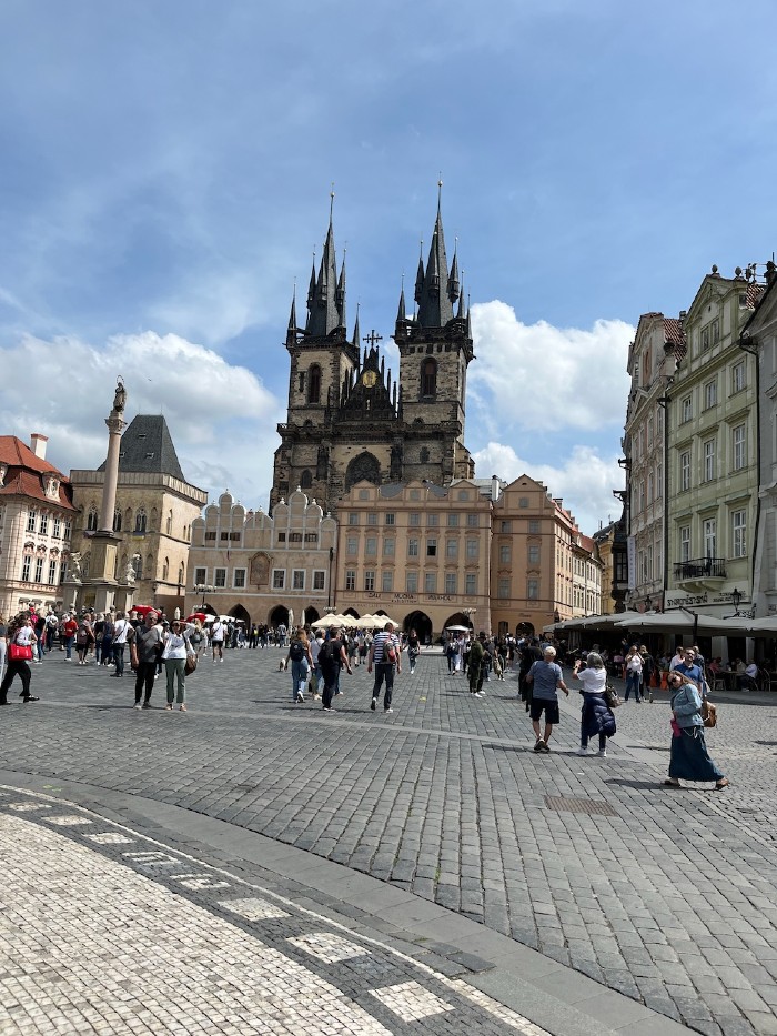 Old Town Square with Church of Our Lady before Týn in the background