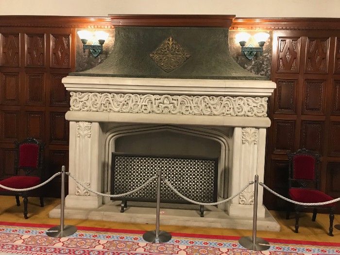 Living room fireplace