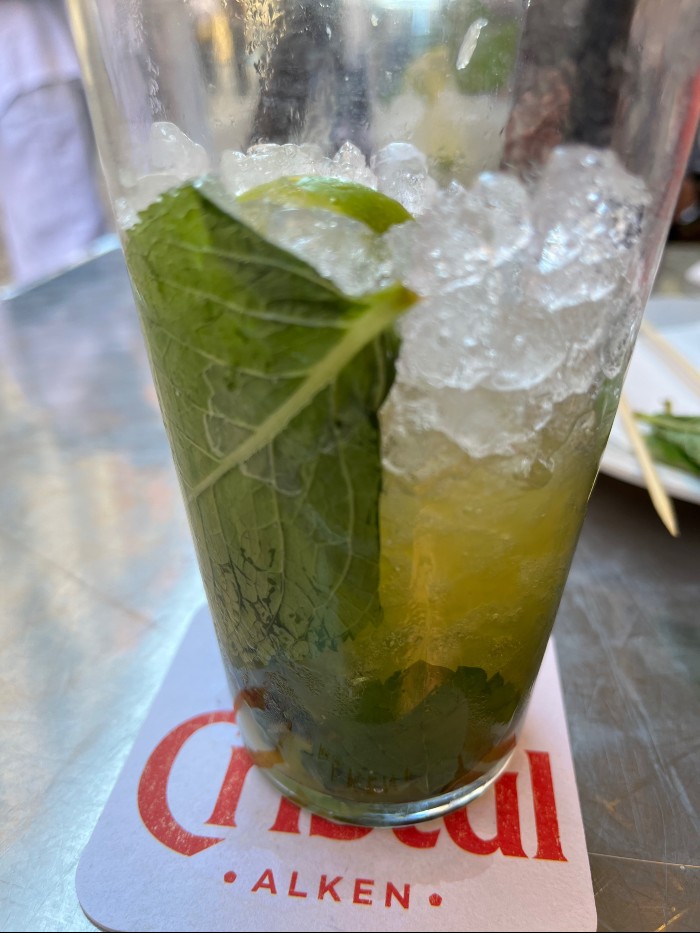 My spent mojito - dang that was good on a warm day