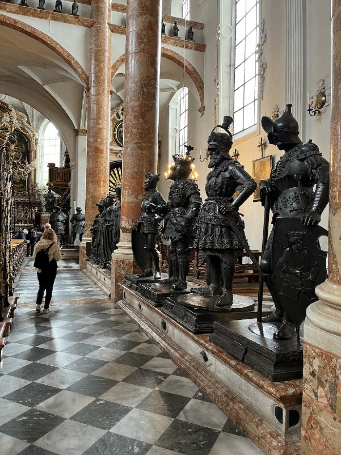 Statues guarding the tomb of Maximillion I
